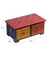 JODHPURI DECORATIVE WOODEN BOX WITH TWO DRAWERS JODHPURI DECORATIVE WOODEN BOX WITH TWO DRAWERS